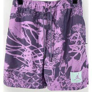Jordan Flight‎ Poolside Shorts Mens Medium Violet Shock Swim Trunks Mesh Lined